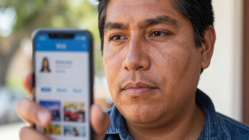 Mexicano con smartphone, retrato cálido y cercano