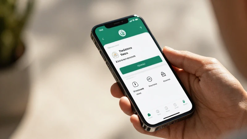 Joven mestiza usa app bancaria al sol