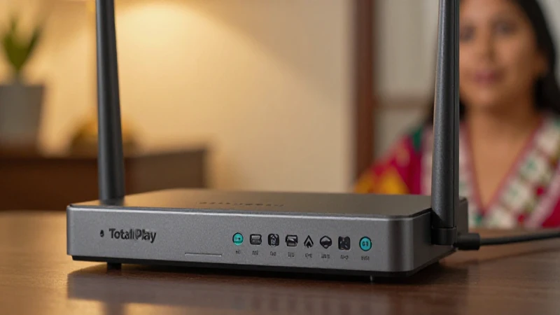 Muestra un router en un hogar mexicano