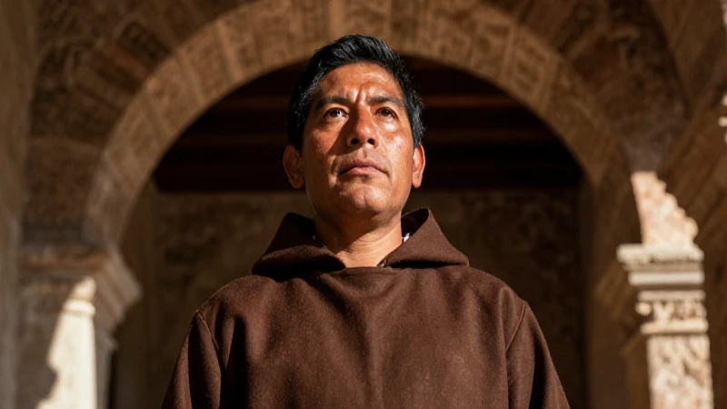 Un fraile dominico mexicano, en claroscuro cálido