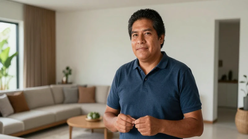 Mexicano mestizo con control remoto en casa