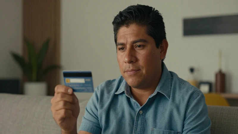 Mexicano mestizo paga con tarjeta en casa
