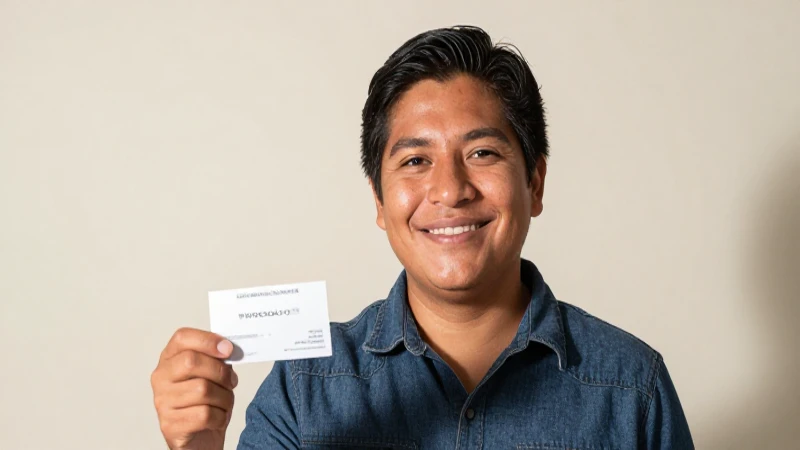 Crédito de Nómina Banamex: Requisitos y Condiciones 7 Persona mestiza sonriente con recibo en mano