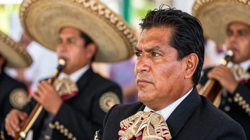 Celebración mexicana alegre y colorida bajo el sol