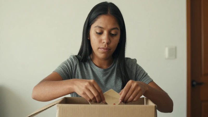 Joven mestizo recibe paquete de AliExpress