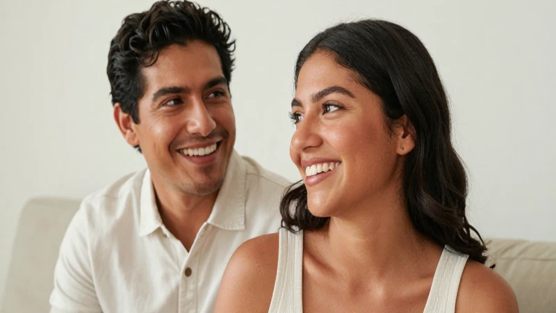 Beneficios de Membership Rewards y Payback en México 3 Pareja mexicana sonríe en estudio cálido