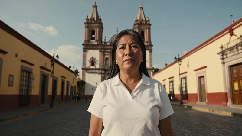 Mexicana, con luz cálida y Guanajuato.[end_of_turn]