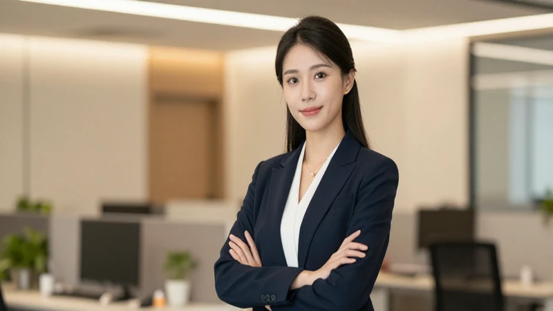 Qué es Stilo Connect de HSBC y cómo abrir cuenta en México 4 Mujer joven en oficina, luz suave y enfoque nítido