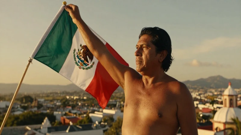 Orgullo mexicano en un paisaje dorado