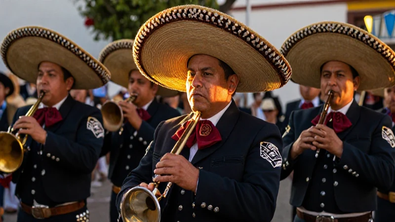 Mariachi mexicano, cálido, festivo y cinematográfico