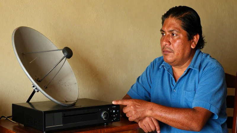 Qué características tienen los decodificadores en México 5 Mexicano moreno ve televisión con luz cálida