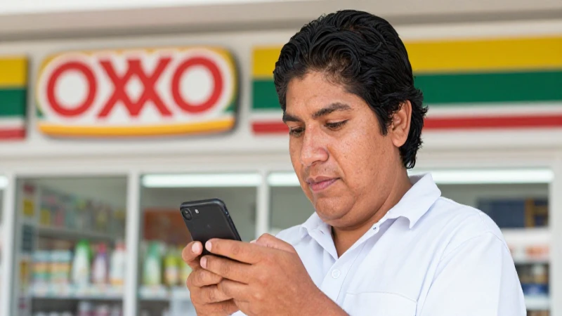 Cómo depositar en Oxxo a cuenta Banorte en 2026 6 Persona mestiza en tienda Oxxo, luz natural