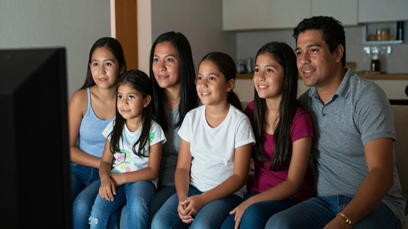 Información sobre contratación de Dish en Puebla 5 Familia mexicana ve televisión en casa