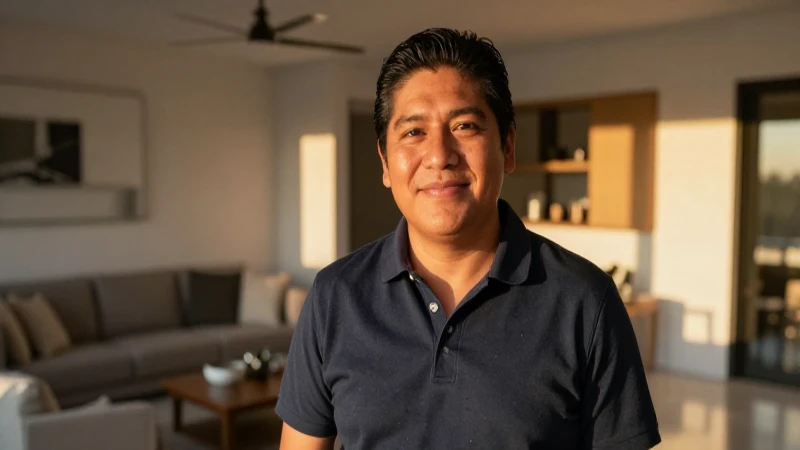 Información sobre contratación de Dish en Puebla 3 Mestizo sonríe en cálido salón moderno