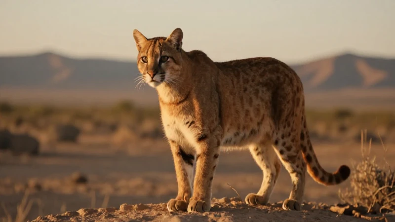 Un bobcat en la luz dorada del desierto