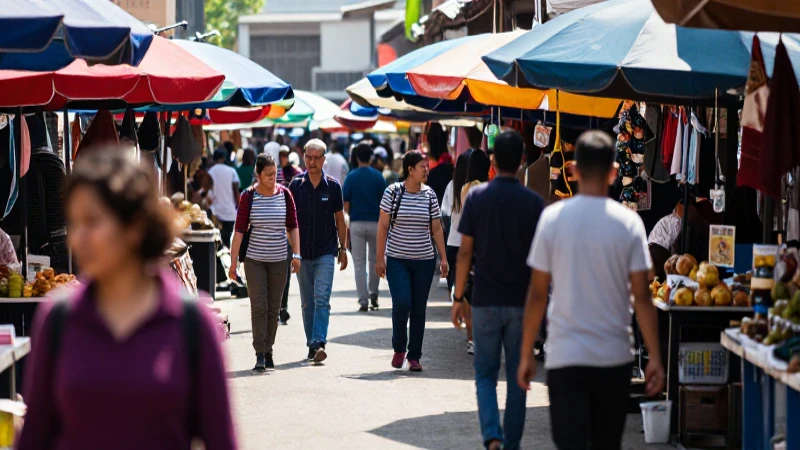 DIVISIÓN POLÍTICA DE CHIAPAS: DESCUBRE SUS MUNICIPIOS claves 5 Calle animada, mercado vibrante, luz natural