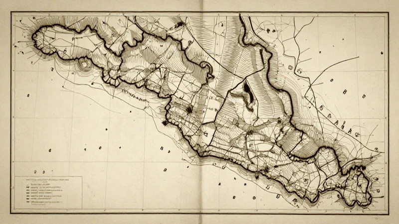 Mapa antiguo del estado de Chihuahua, sepia