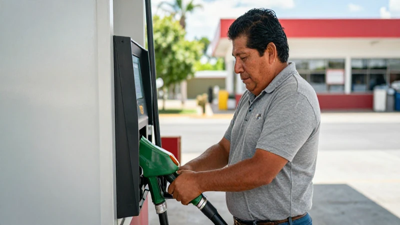 Gasolinera, mexicano, sol y luz cinematográfica