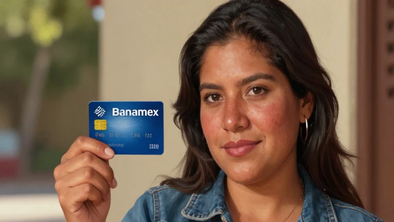 Dónde puedo pagar mi Tarjeta Banamex en México de manera segura 4 Mujer mestiza, radiante, con tarjeta Banamex