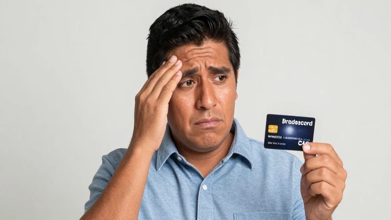 Costo por día de atraso en tarjeta Bradescard C&A México 3 Mexicano mestizo preocupado con tarjeta Bradescard C&A