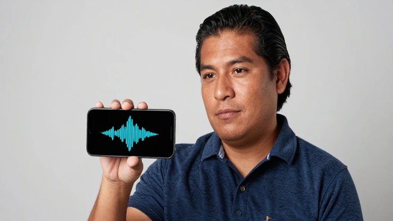 Dónde se guardan los audios de WhatsApp en Android e iOS 3 Mexicano mestizo con smartphone y audio WhatsApp