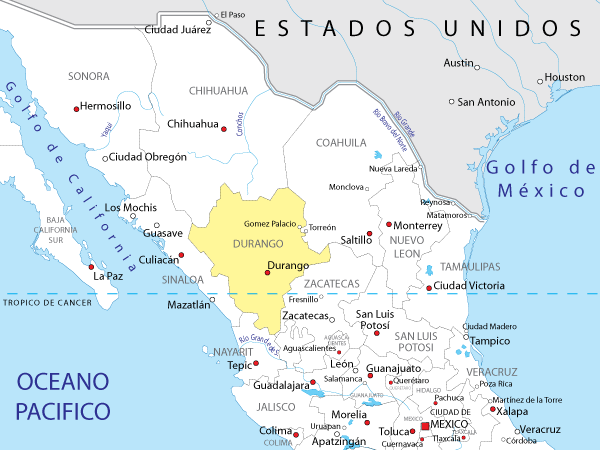 durango descubre su mapa municipios y ubicacion en