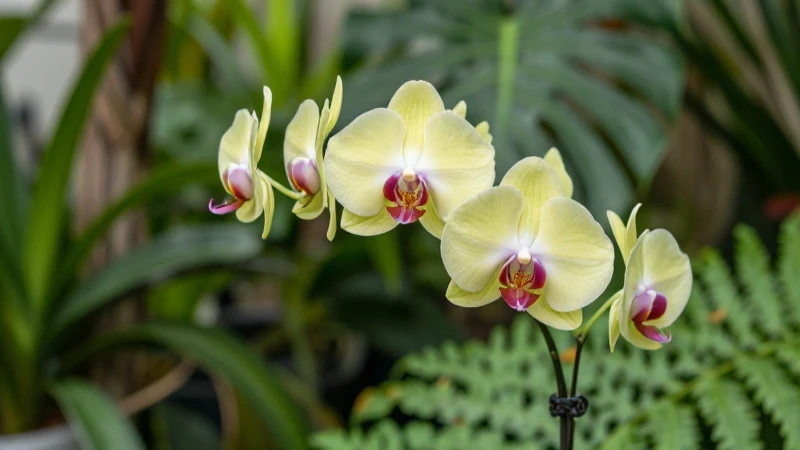 Orquídea exótica, botánica, llena de color