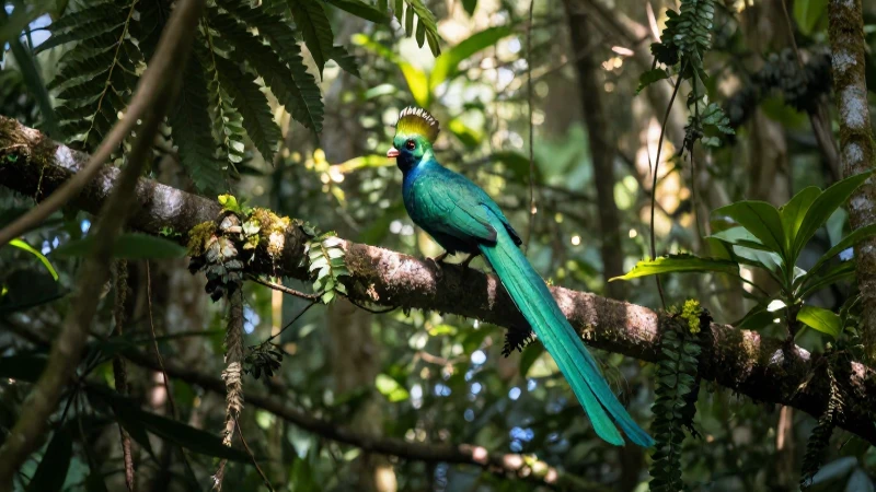 Ecosistemas de Tlaxcala: DESCUBRE su FLORA y FAUNA ÚNICA 5 Selva exuberante, quetzal vibrante, luz cinematográfica