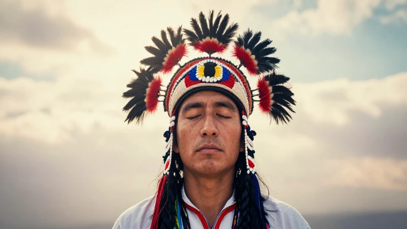 Hombre mexicano medita en paz serena