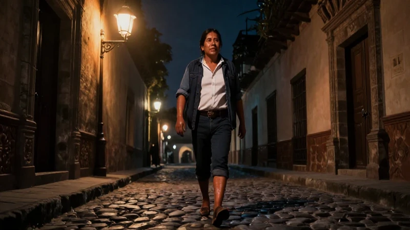 Calle antigua, sombras, y mestizos en ambiente mágico