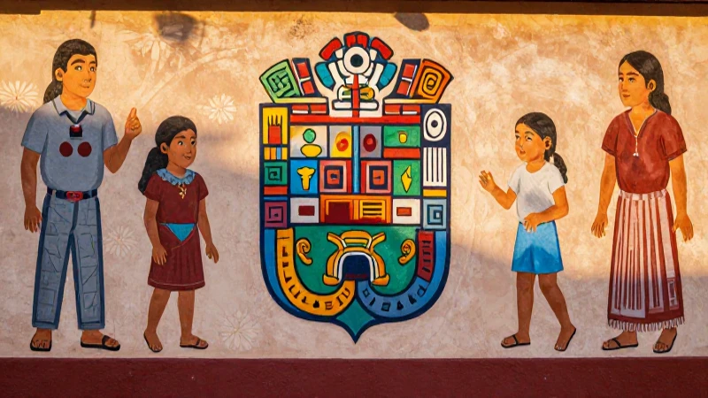 El mural celebra el escudo de Michoacán