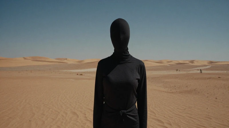 Espectro solitario en un desierto árido