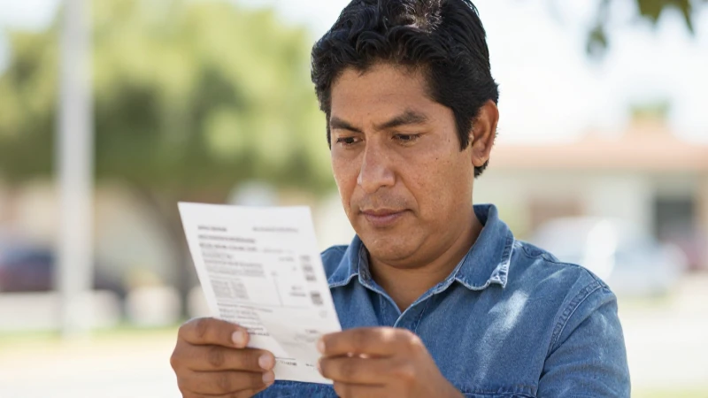 Cómo obtener claves de teléfono para comunicarte con Engie Gas en Tampico 3 Hombre mestizo sostiene cuenta de gas al sol