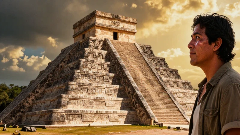 México PREHISPÁNICO: Descubre su HISTORIA y RIQUEZAS OCULTAS 4 Pirámide azteca, serpiente emplumada y arqueólogo