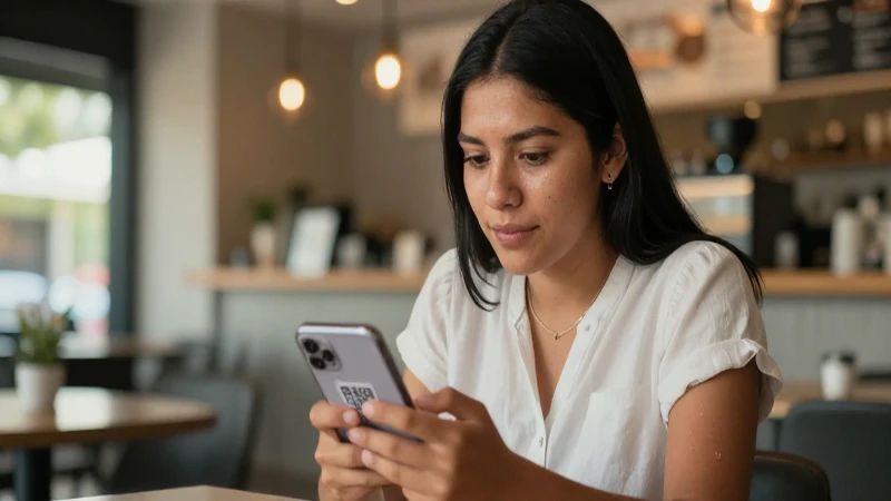 Cómo se puede escanear códigos QR de WiFi en México 4 Mexicano escanea código QR en café