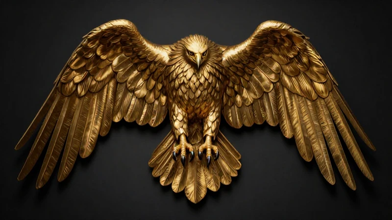 ESCUDO DE COLIMA: HISTORIA, SIGNIFICADO Y SIMBOLISMO ÚNICO 9 Águila dorada en escudo, hiperrealista y simétrico