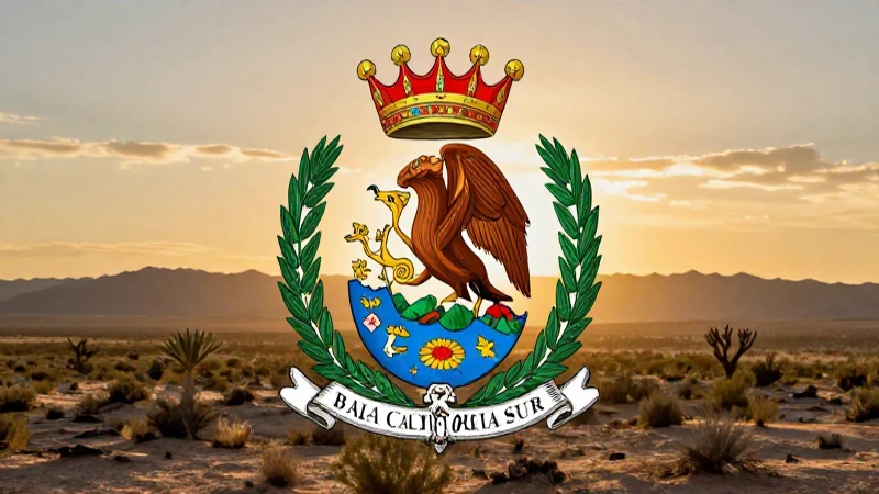 Escudo de Baja California Sur, cálido y detallado