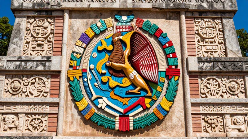Escudo de Morelos, vibrante e ilustrativo