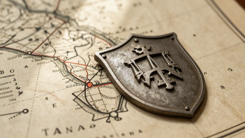 Antiguo escudo de Tamaulipas, luz tenue y viejo pergamino