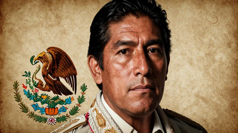 Retrato mexicano antiguo con detalles dramáticos