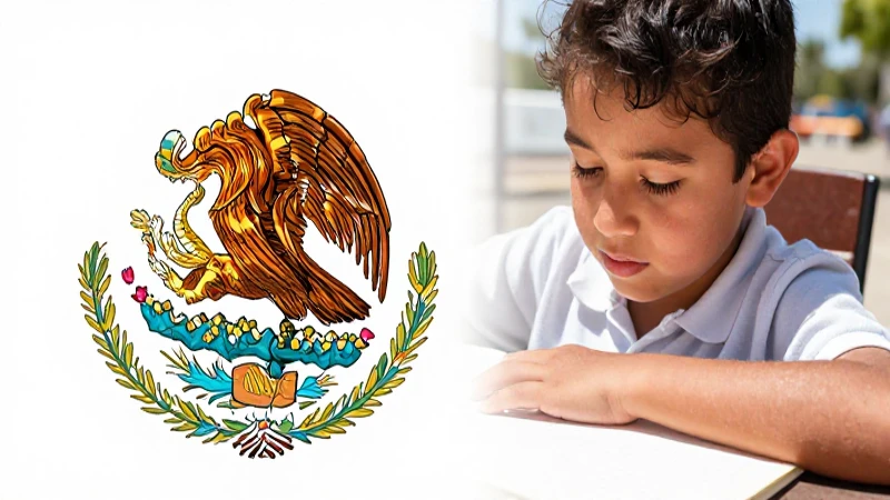 Escudos Nacionales para Colorear: Creatividad y Diversión 3 Niño mestizo colorea el escudo nacional