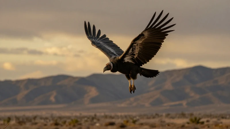 Especies Endémicas de Baja California: ¡Descúbrelas Ya! 2 Cóndor de California vuela en el desierto