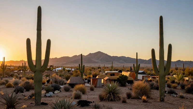 Cocina sonorense, paisaje cálido al atardecer