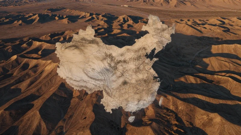 Sonora: mapa aéreo en tonos tierra