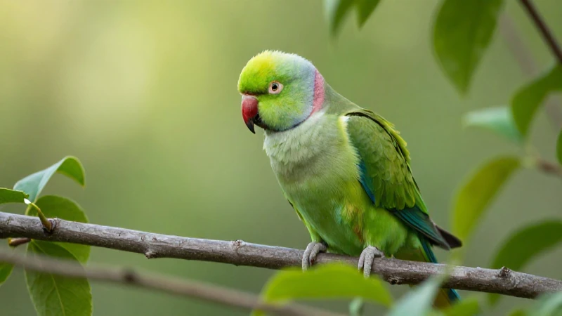 FAUNA CDMX: Descubre la RICA VIDA SILVESTRE de la Ciudad 3 Periquito verde en follaje con luz suave