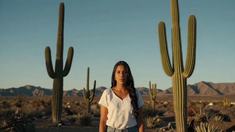 Mexicano, cacto cardón, luz dorada, cinematográfico