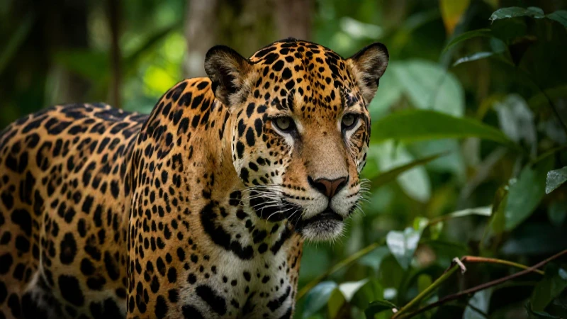 Fauna de Chiapas: Maravillas de Animales Endémicos 6 Jaguar en selva mexicana, fotografía cinematográfica