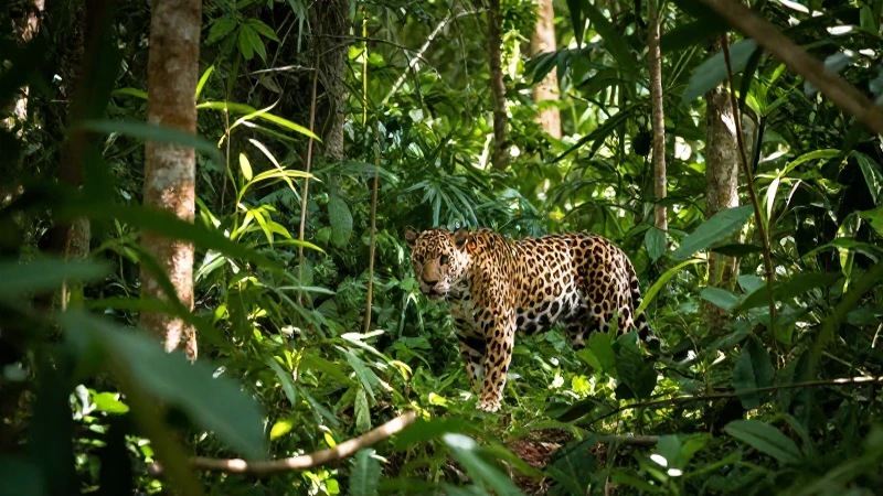 Jaguar en la selva, fotografía impactante