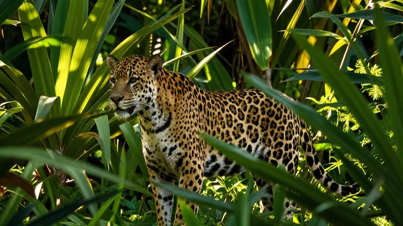 Jaguar en Sinaloa, luz dorada y vibrante