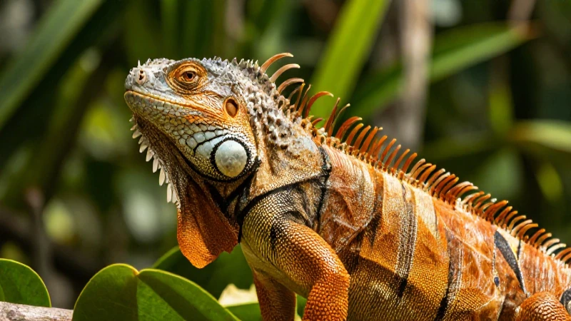 FAUNA DEL ESTADO DE GUERRERO: DESCUBRE ANIMALES ÚNICOS 5 Iguana vibrante en selva mexicana cálida